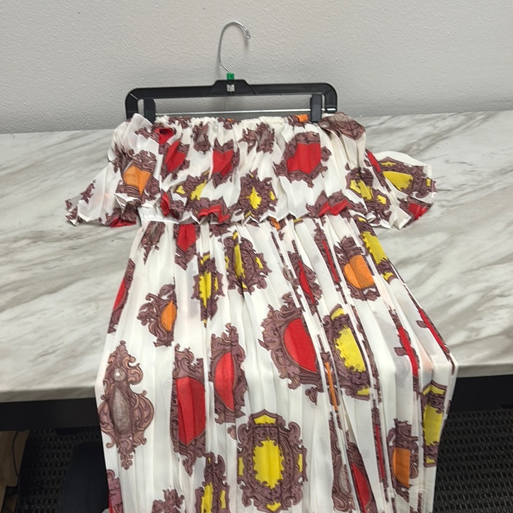 Colorful Off-Shoulder Dress